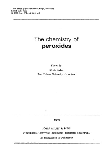 Peroxides (1983)