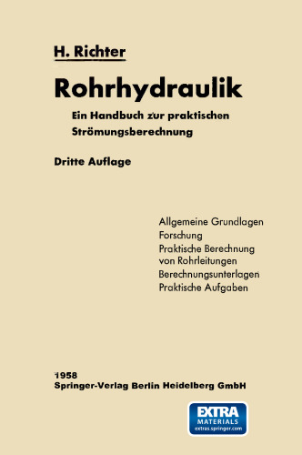 Rohrhydraulik: Ein Handbuch zur praktischen Strömungsberechnung