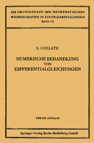 Numerische Behandlung von Differentialgleichungen