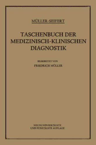 Taschenbuch der Medizinisch-Klinischen Diagnostik