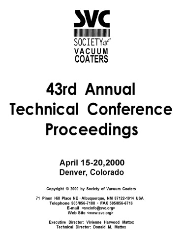 SVC - 43rd Annual Technical Conference Proceedings