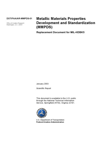 Metallic Materials Properties Development and Standardization (MMPDS-01)