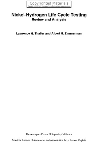 Nickel-Hydrogen Life Cycle Testing - Review and Analysis