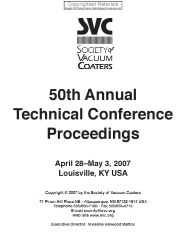 SVC - 50th Annual Technical Conference Proceedings