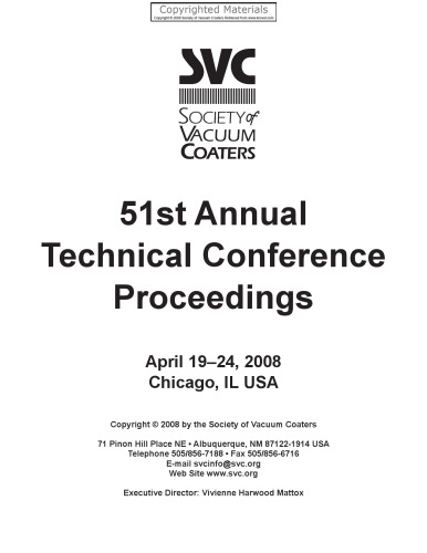 SVC - 51st Annual Technical Conference Proceedings