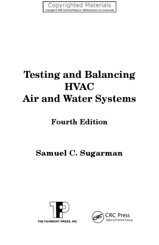 Testing and Balancing HVAC Air and Water Systems