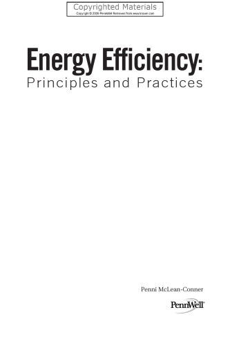 Energy Efficiency - Principles and Practices