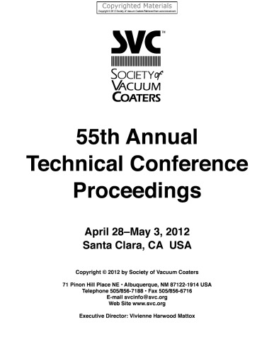 SVC - 55th Annual Technical Conference Proceedings