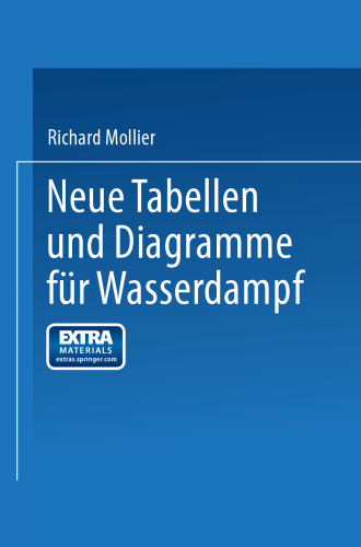 Neue Tabellen und Diagramme für Wasserdampf