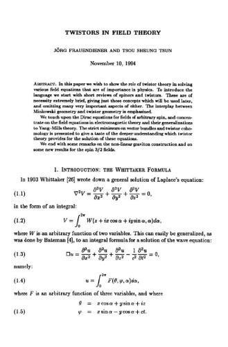 Twistors in Field Theory