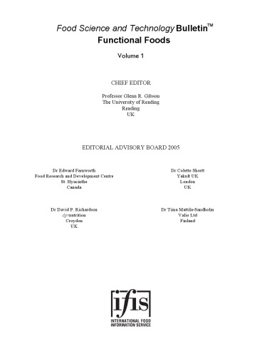 Food science and technology bulletin : functional foods. Vol. 2