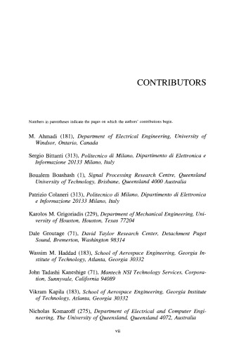 Digital Control and Signal Processing Systems and Techniques