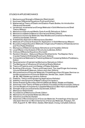 Advances in Micromechanics of Granular Materials: Proceedings of the Second US/Japan Seminar on Micromechanics of Granular Materials Potsdam, NY, USA, August 5–9, 1991