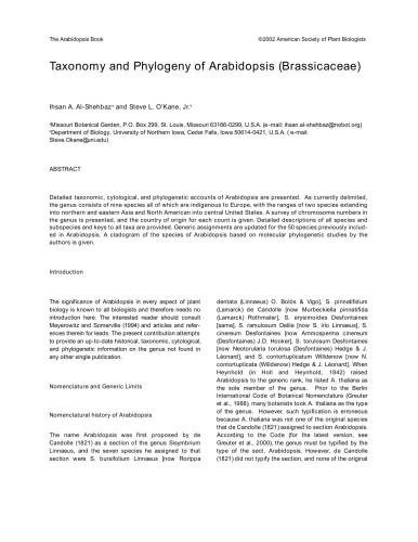 The Arabidopsis Book