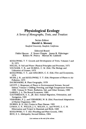 Response of Plants to Multiple Stresses