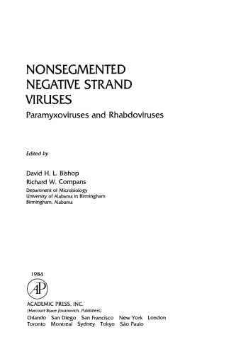 Nonsegmented Negative Strand Viruses. Paramyxoviruses and Rhabdoviruses