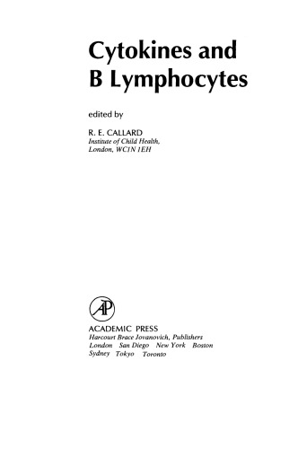 Cytokines and B Lymphocytes