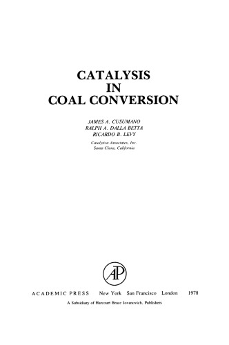 Catalysis in Coal Conversion