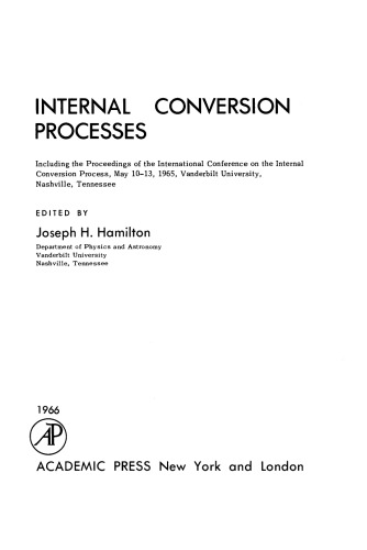 Internal Conversion Processes