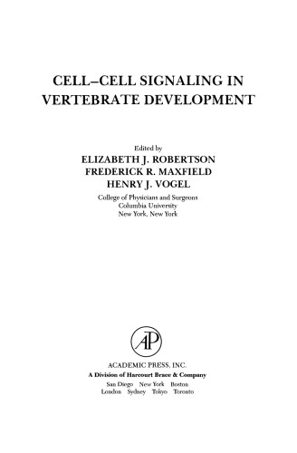 Cell-cell Signaling in Vertebrate Development