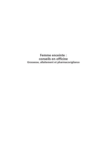 Femme enceinte: conseils en officine