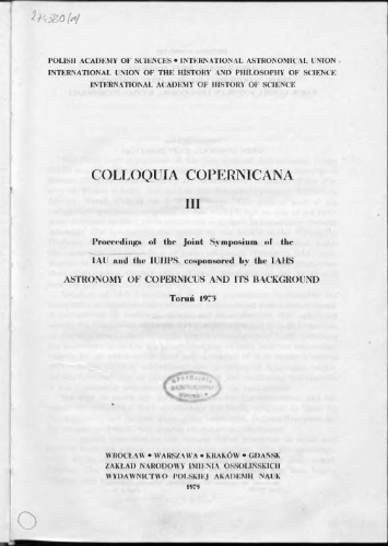 Astronomy of Copernicus and its Background