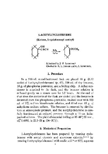 Organic Syntheses An annual publication of satisfactory methods