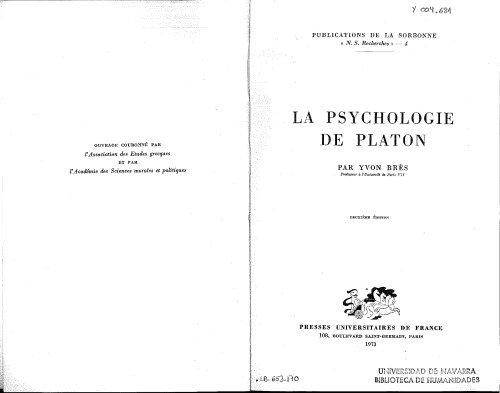 La psychologie de Platon