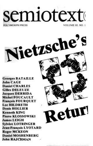 Nietzsche's Return 
 B003ASAU0E,  B000J38P4G