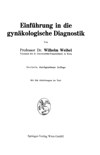 Einführung in die gynäkologische Diagnostik