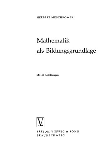 Mathematik als Bildungsgrundlage