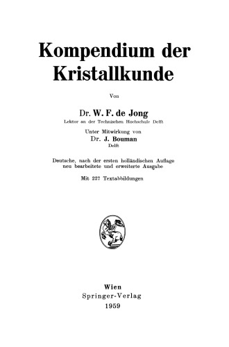 Kompendium der Kristallkunde