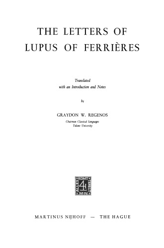 The Letters of Lupus of Ferrières