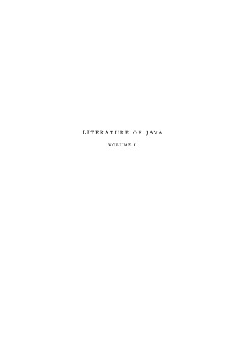 Synopsis of Javanese Literature 900–1900 A.D.