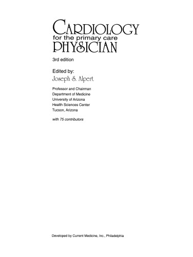 Cardiology for the primary care Physician