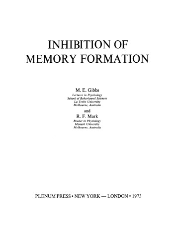 Inhibition of Memory Formation