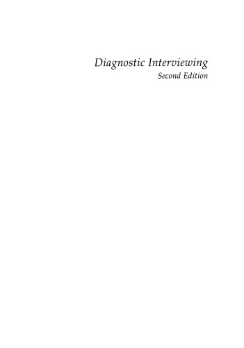 Diagnostic Interviewing