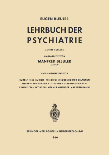 Lehrbuch der Psychiatrie