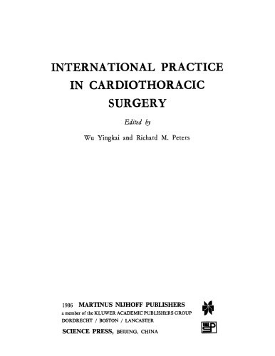 International Practice in Cardiothoracic Surgery