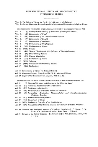 Oxygen in the Animal Organism. Proceedings of a Symposium Held Under the Joint Auspices of the International Union of Biochemistry and the International Union of Physiological Sciences, London, 1963