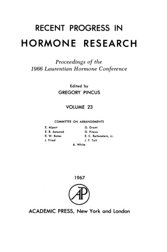 Proceedings of the 1966 Laurentian Hormone Conference