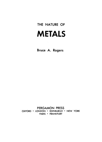 The Nature of Metals