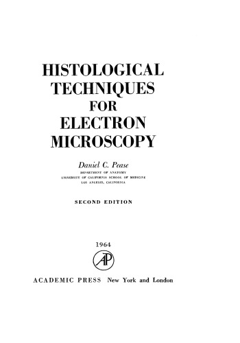 Histological Techniques for Electron Microscopy