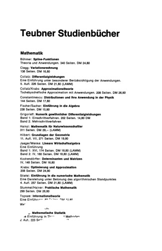 Optimierung und Approximation