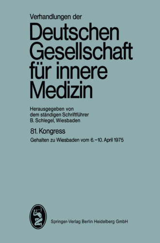 Einundachtzigster Kongress: Gehalten zu Wiesbaden vom 6.–10. April 1975