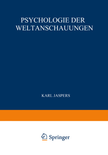 Psychologie der Weltanschauungen