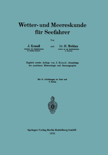 Wetter- und Meereskunde für Seefahrer