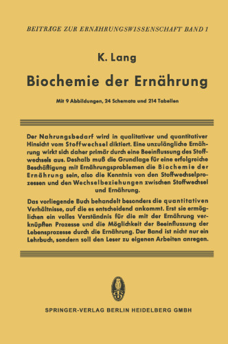 Biochemie der Ernährung