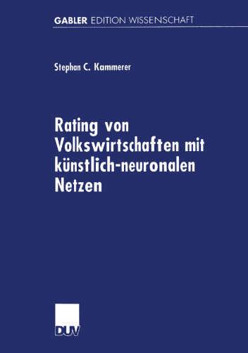 Rating von Volkswirtschaften mit künstlich-neuronalen Netzen