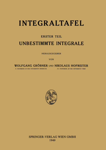 Unbestimmte Integrale